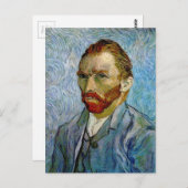 Van Gogh Self Portrait Postkarte (Vorne/Hinten)