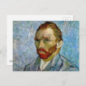 Van Gogh Self Portrait Postkarte (Vorne/Hinten)