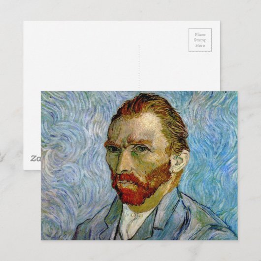 Van Gogh Self Portrait Postkarte (Vorne/Hinten)