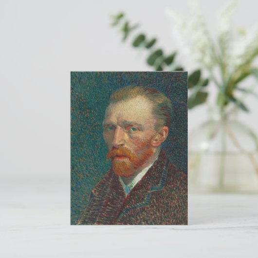 Van Gogh Self Portrait Postkarte (Stehend Vorderseite)