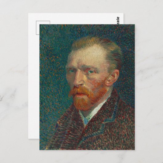 Van Gogh Self Portrait Postkarte (Vorne/Hinten)