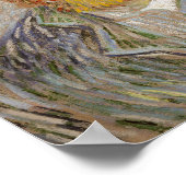 Van Gogh Self Portrait Straw Hat Poster (Ecke)