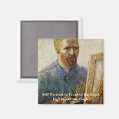 Van Gogh Self Portrait vor Easel Magnet (Vorderseite/Rückseite)