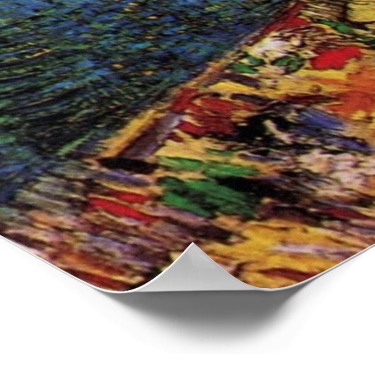 Van Gogh Self Portrait vor Easel Poster (Ecke)