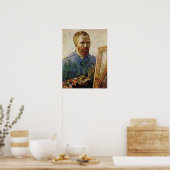Van Gogh Self Portrait vor Easel Poster (Küche)