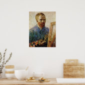 Van Gogh Self Portrait vor Easel Poster (Küche)
