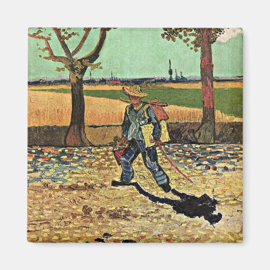 Van Gogh: Selfportrait auf der Straße Tarascon Magnet (Vorne)