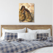 Van Gogh "Shoes" Canvas Print Leinwanddruck (Insitu (Schlafzimmer))