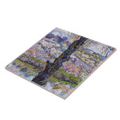 Van Gogh - Sicht auf die Arles, blühende Obstgärte Fliese (Seite)