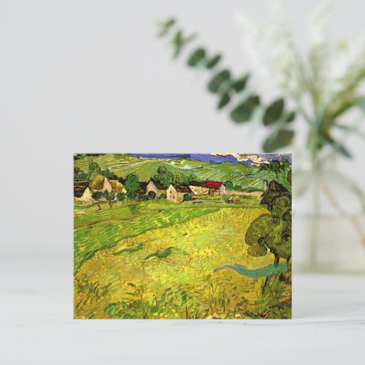 Van Gogh - Sicht auf die Vessenots bei Auvers Postkarte (Stehend Vorderseite)