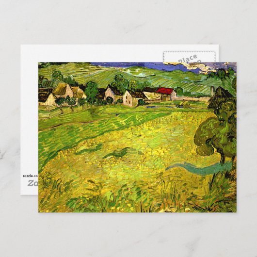 Van Gogh - Sicht auf die Vessenots bei Auvers Postkarte (Vorne/Hinten)