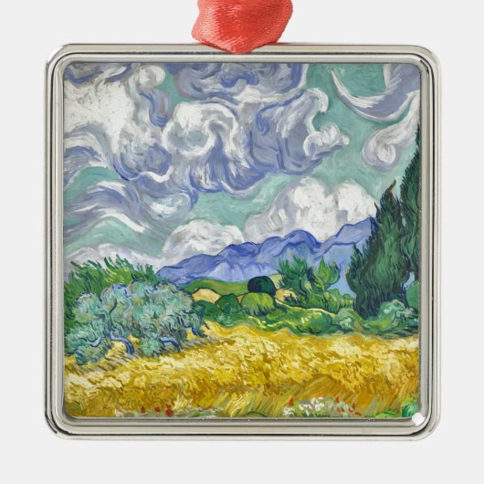 Van Gogh Silbernes Ornament (Vorne)