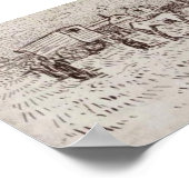 Van Gogh - Sinti und Roma bei Saintes-Maries Poster (Ecke)