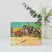 Van Gogh - Sinti und Roma Camp mit Horse Dray, Postkarte (Stehend Vorderseite)