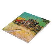 Van Gogh - Sinti und Roma Camp mit Pferdeschrei Fliese (Seite)