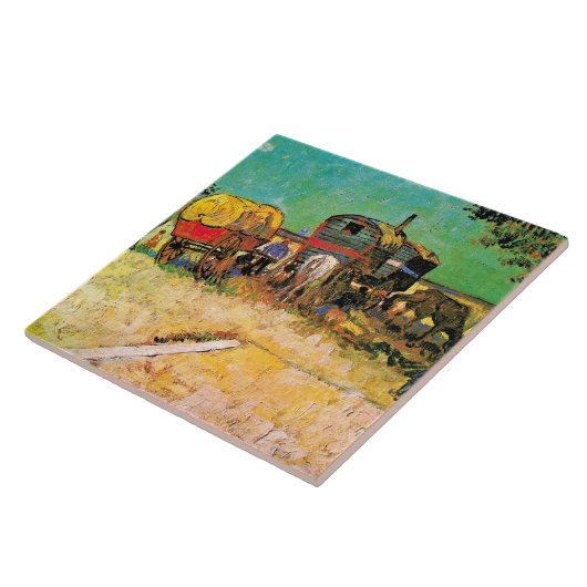 Van Gogh - Sinti und Roma Camp mit Pferdeschrei Fliese (Seite)