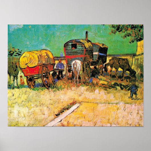 Van Gogh - Sinti und Roma Camp mit Pferdeschrei Poster (Vorne)