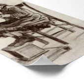 Van Gogh - Sitzen von Mädchen Poster (Ecke)