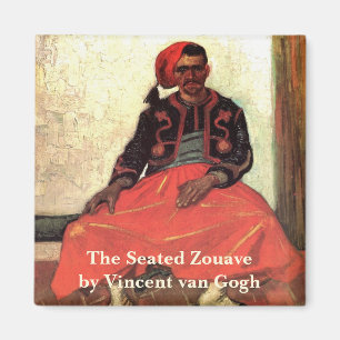 Van Gogh, Sitzender Zouave, Vintage-Impressionismu Magnet