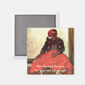 Van Gogh, Sitzplatz Zouave, Vintager Impressionism Magnet (Vorderseite/Rückseite)