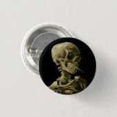 Van Gogh, Skelett mit brennender Zigarette Button (Vorne & Hinten)