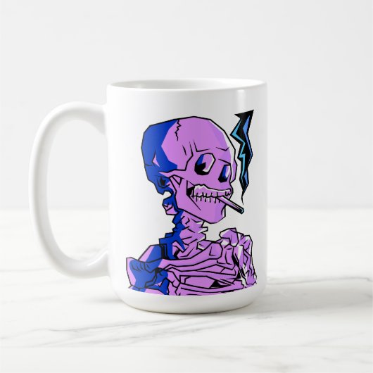 Van Gogh, Skelett mit brennender Zigarette Kaffeetasse (Links)