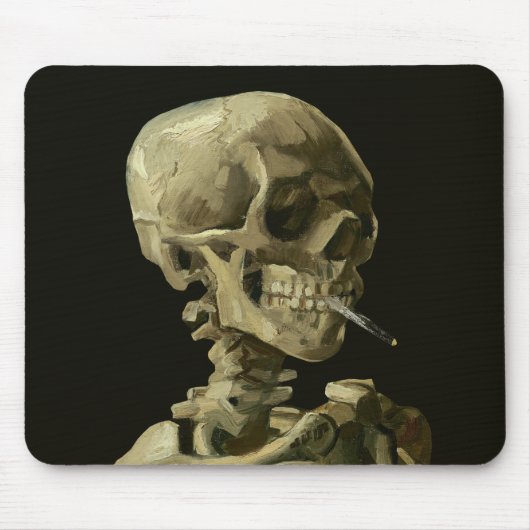 Van Gogh, Skelett mit brennender Zigarette Mousepad (Vorne)
