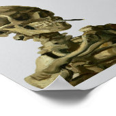 Van Gogh, Skelett mit brennender Zigarette Poster (Ecke)