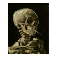 Van Gogh, Skelett mit brennender Zigarette
