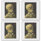 Van Gogh, Skelett mit Zigarette Aufkleber (Vorderseite)