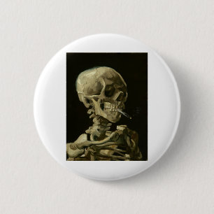 van gogh Skull Button