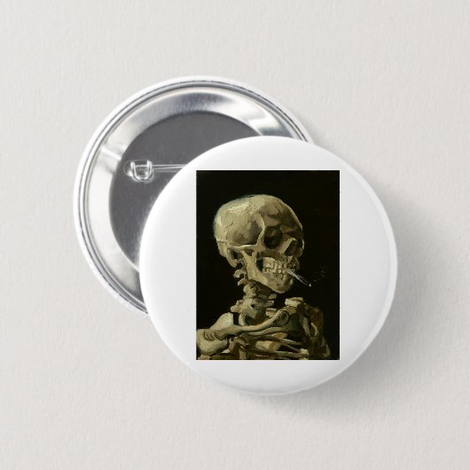 van gogh Skull Button (Vorne & Hinten)