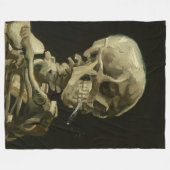 van gogh Skull Fleecedecke (Vorderseite (Horizontal))