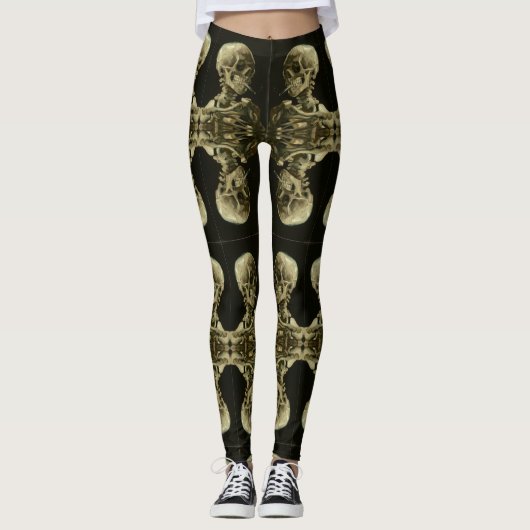 van gogh Skull Leggings (Vorderseite)