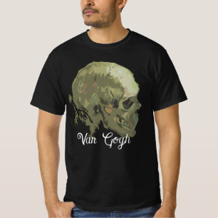 Van Gogh Skull mit Arles Background T-Shirt