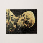 Van Gogh Skull mit brennendem Zigarettenpuzzle Puzzle (Horizontal)