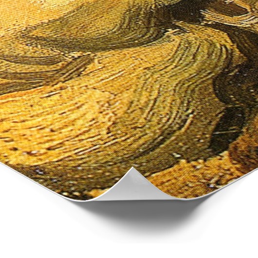 Van Gogh Skull mit brennender Zigarette Poster (Ecke)