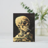 Van Gogh Skull mit brennender Zigarettenpostkarte Postkarte (Stehend Vorderseite)