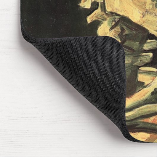 Van Gogh Skull mit Brennstoff-Zigarettenpad Mousepad (Ecke)