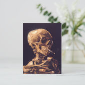 Van Gogh: Skull mit Burning Cigaret Postkarte (Stehend Vorderseite)