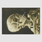 Van Gogh Skull mit einem brennenden Zigarettendeko Seidenpapier (Vorderseite)