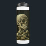 van gogh Skull Thermosbecher<br><div class="desc">"van gogh Skull", "skeleton rauchende Zigarette",  calavera, "van gogh", "van gough", "Day Of The Dead", "dia de los muertos",  skull,  skeleton, "skeleton burn zigarette"</div>