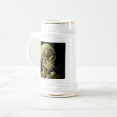Van Gogh Smoking Skeleton Bierglas (Vorderseite Links)