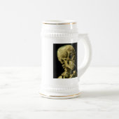 Van Gogh Smoking Skeleton Bierglas (VorderseiteRechts)