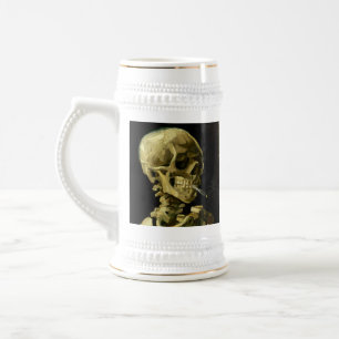 Van Gogh Smoking Skeleton Bierglas