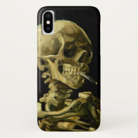 Van Gogh Smoking Skeleton