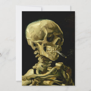 Van Gogh Smoking Skeleton Einladung
