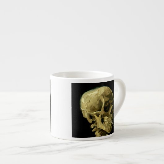 Van Gogh Smoking Skeleton Espressotasse (Vorderseite Rechts)