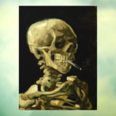 Van Gogh Smoking Skeleton Fensteraufkleber (Blatt 3)