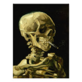 Van Gogh Smoking Skeleton Fotodruck (Vorne)